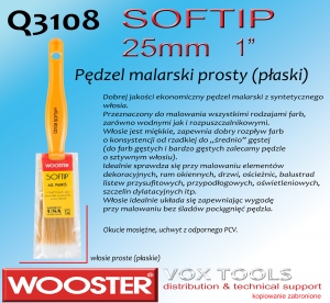 Q3108 SofTip 25mm 1 pędzel malarski
