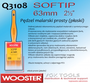 Q3108 SofTip 63mm 2-1/2 pędzel malarski