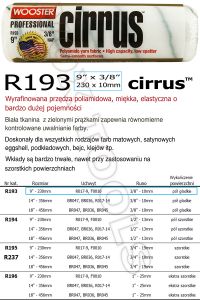 Cirrus R193-9 230x10mm wałek malarski poliamidowy Wooster Brush