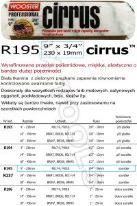 Cirrus R195-9 230x19mm wałek poliamidowy Wooster Brush