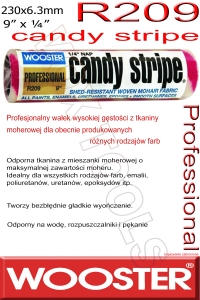 Candy Stripe R209 230x6.3mm (9x1/4) wałek moherowy