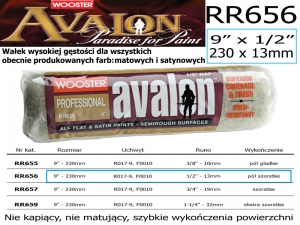 AVALON RR656 230x13 /9x½/ wałek