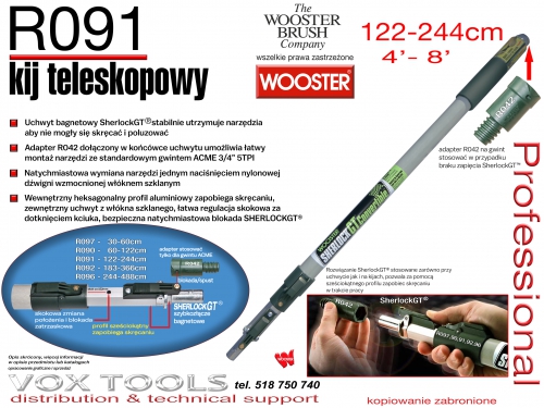 R091 Wooster Brush kij teleskopowy 122 - 244 cm SherlockGT