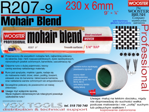 Mohair Blend R207-9 230x6.35mm, moherowy ideał do malowania na gładko