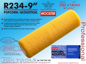 R234-9 Popcorn / Acoustical  piankowy strukturalny wałek malarski do kreatywnego wykończenia