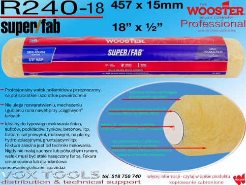 SuperFab R240-18 455x15mm (18x1/2)