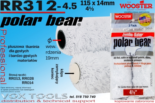 RR312-4.5 Polar Bear 115x14mm sznurkowy do materiałów gęstych i bardzo gęstych, zdejmowalny klips