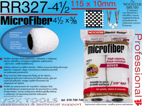 RR327-4.5 MicroFiber 115x10mm mini wałek z mikrofibry