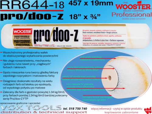 ProDoo-Z RR644-18 456x19mm (18x3/4) wałek malarski