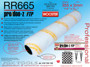ProDoo-Z FTP RR665-14 356x5mm  (14x3/16) poliamidowy wałek do wyprawek podłogowych, posadzkarskich
