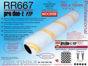 ProDoo-Z FTP RR667-14 356x15mm poliamidowy wałek finiszowy do gęstości ok. 1.37g/l