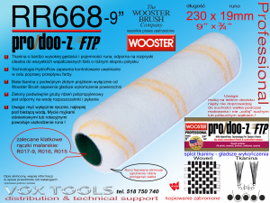 ProDoo-Z FTP RR668-9 230x19mm wałek malarski Wooster Brush