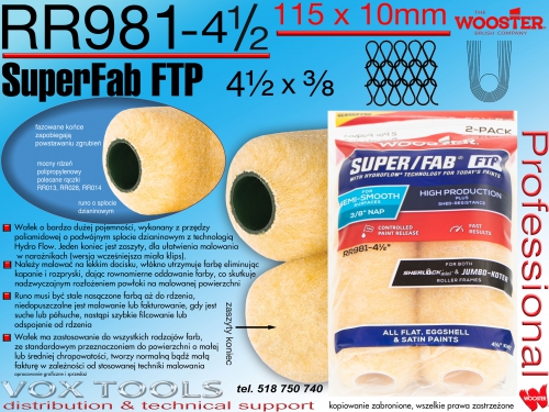 RR981-4.5 SuperFab FTP 115x10mm 2-pak mini rolka, zaszyty jeden koniec