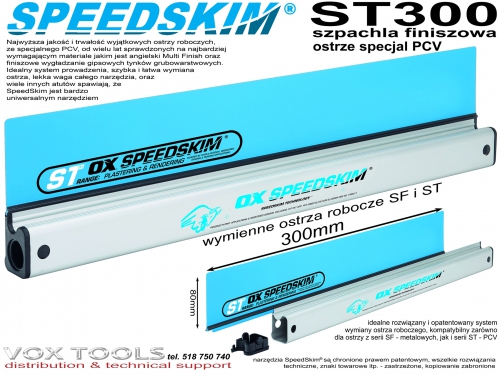 ST300 szpachla z ostrzem specjal PCV Speed Skim do wygładzania