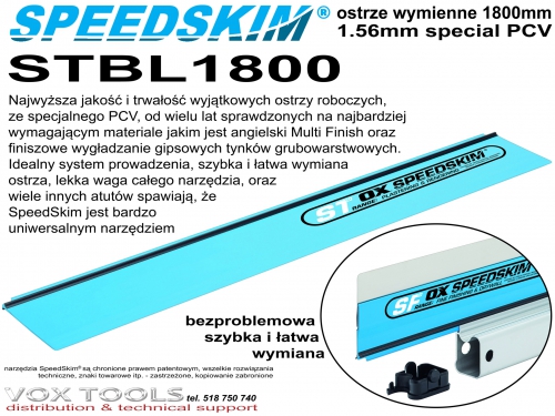 STBL1800  wymienne ostrze specjal PCV Speed Skim 1800mm (1.8m)
